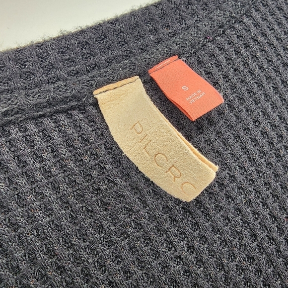 Pilcro Anthropologie Black Ruffle V-Neck Top Small - Picture 6 of 11